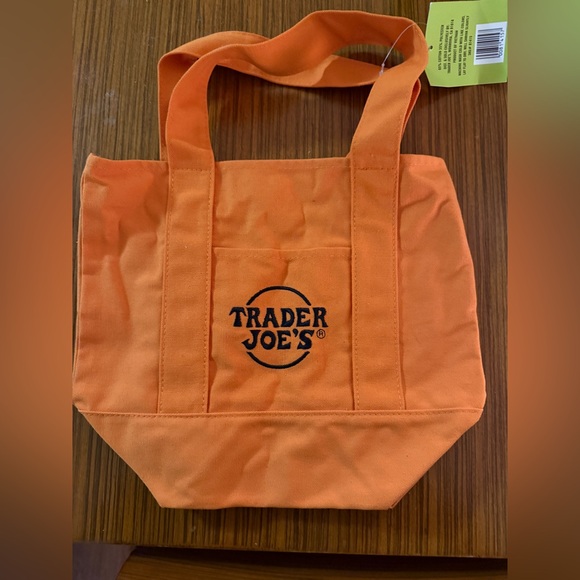 Trader Joe'S Handbags - Trader Joe’s Trick or Treat Mini Canvas Tote Bag Orange NWT